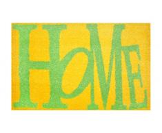 Alfombrilla LifeStyle 200335 Home, felpudo antideslizante y lavable, ideal para la entrada, el armario o la cocina, 50 x 75 cm, amarillo / verde
