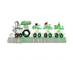 WeRChristmas Pre-Lit cambian de Color LED Musical tren de Navidad escena decoración, plástico, multicolor, 31 cm
