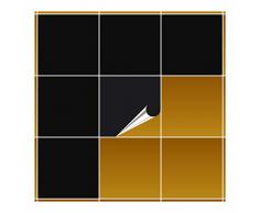 Adhesivo para azulejos para baño y cocina – 20 x 20 cm – Negro Mate – 10 adhesivos para azulejos para pared azulejos