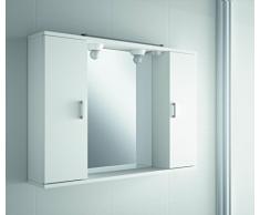 The Living Design Volta Armario con 2 Puertas, Madera, Blanco, 63 x 80 x 15.6 cm