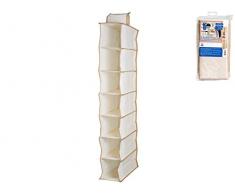 Home ordinattore para armario, 7 estantes, tela, crudo, 98 cm
