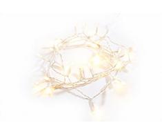 Heitmann Deco 91639, LED guirnalda de luces de interior/exterior, luz cadena, cristal, color blanco