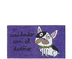 Laroom Felpudo, Fibra de Coco y PVC Base, Violeta