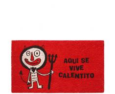 Laroom Felpudo, Fibra de Coco y PVC Base, Rojo