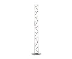 WOFI Lámpara de Pie Integriert, 23 W, Níquel Mate, 22 x 14 x 130 cm