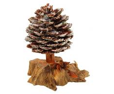 oppacher Advent 3000091 – 6000 Incienso Árbol con Glitter y del paquete de regalo Navidad decoración, madera/Piñas/ramas/Frutas, encerado natural), aprox. 10 x 10 x 15 cm