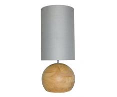 Wofi 3036.03.51.6050, lámpara de pie, madera, 210 Watts, E27, 36 x 36 x 130 cm