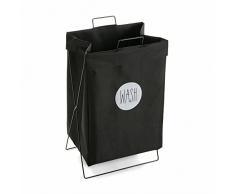 Versa 19480338 Cesto para Ropa, Tela, Negro, 66x36x3 cm