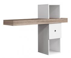 Over Home Consola Recibidor, Madera, Blanco y Cambrian, 80 x 25 x 66 cm