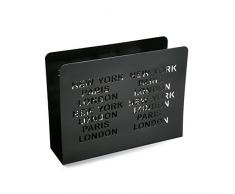 Versa City Revistero, Metal, Negro, 26x10x35 cm, 11 Unidades