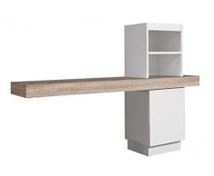 Over Home Consola Recibidor, Madera, Blanco y Cambrian, 100 x 25 x 72 cm