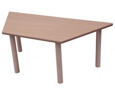 Mobeduc 600552H182 - Mesa infantil trapecio, 120 x 60 cm, talla 2, madera, color haya