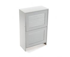 Versa 20100029 Zapatero 2 Cajones, Madera, Blanco, 49x24x77 cm