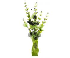 Flourish 724368 E13 – Florero con Flores Artificiales Color Verde Lima/Negro, Color Verde/Negro, 80 cm, grande