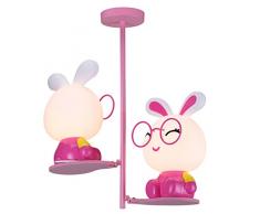 Interfan Lampara Colgante E14, Rosa