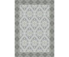 Vilber New Classic Damasco Alfombra, Vinilo, Gris, 153x200x0.2 cm