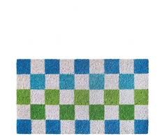 Laroom Felpudo, Fibra de Coco y PVC Base, Blue, Verde