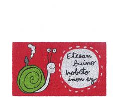 Laroom Felpudo, Fibra de Coco y PVC Base, Rojo