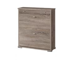 OVERHOME365 2205 CM - Zapatero, madera, color cambrian, 76x26x84.5 cm