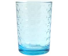 Pasabahce Steps Juego de 6 Vasos Cristal, Azul, 7 X 7 X 10,5 cm