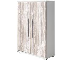 Over Home Armario, Madera, Blanco/Vintage, 122x80x35 cm