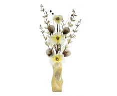 Flourish 726676 E13 – Florero con Flores Artificiales,, color beige beige, color beige y dorado 80 cm, grande