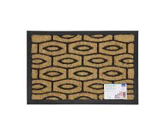 JVL – Heavy Duty de goma Tuffscrape de fibra de coco Felpudo al aire libre – ojos, 40 x 60 cm, Natural