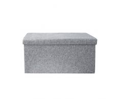 The Home Deco Factory hd3407 baúl banco plegable fieltro gris M2 fieltro 76 x 37,5 x 37,5 cm