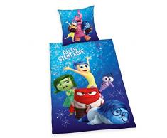 Herding Disney s Inside Out Juego de cama, algodón, azul, 140 x 200 x cm