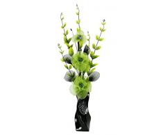 Flourish 726041 E13 – Florero con flor artificial verde, verde, 80 cm, grande
