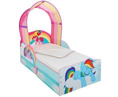 Hello Home Cama Infantil My Little Pony con Dosel, Madera, Multicolor, 142x77x128 cm