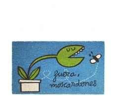 Laroom Felpudo, Fibra de Coco y PVC Base, Azul