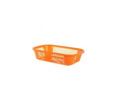 Home Cesta Pan Rectangular, Plástico, Naranja