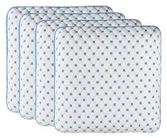 Blue Line Conforeva 4OR27 Almohada viscoelástica, poliéster, blanco, azul, 58 x 58 x 13 cm