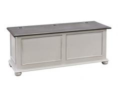 Pieffe Mobili Shabby Cebolla Baúl, madera, blanco, 120 x 42 x 50 cm