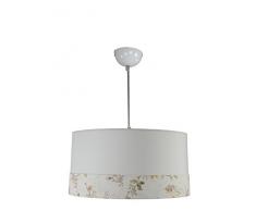 Peralta Vidavi Iluminación 7484 - Lámpara de techo, metal, 60 W, E27, color gris y rosa
