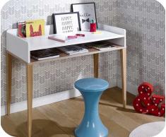 Escritorio juvenil Riga Blanco y Madera