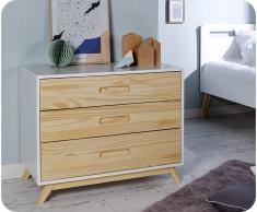 Cómoda juvenil SUEÑO Blanca/Madera