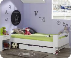 Cama juvenil LONDON blanca 90x190cm. Con somier.
