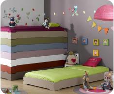 Cama apilable, HAPPY, 90x190cm, con somier, Lino