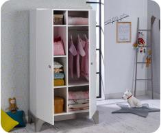 Armario Bebé MOON 2 puertas Blanco y Lino