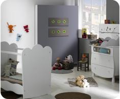 Mini dormitorio LINEA Blanco Cuna Plexi. Colchón incluido