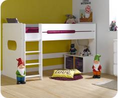 Cama media alta SPARK 90x200cm Blanca