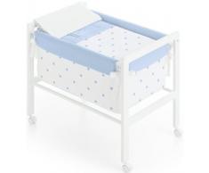 Bimbi Romantic - Minicuna, 61 x 90 x 80 cm, color blanco y azul