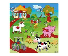 Hess 14896 - Juguete de madera (mango puzzle granja, 5 piezas)