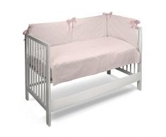 Petit Lazzari Alvin - Set de colcha - edredón y protector para cuna de 60 x 120 cm, diseño Trend, color coral