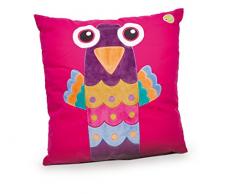 Oops-BC 51005,14/IT Almohada Tejido Suave, Diseño Con Pavo Real de Amistad, Multicolor, A Partir de 0 Meses.
