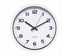 Unilux 400014622 Moderno Reloj de pared Aria | 1 pieza | Blanco | 30,5 cm | con segundero | doble hora Marcar