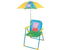 Fun House 712262 silla plegable con sombrilla para niños, de Peppa Pig – 39 x 39 x 53 cm