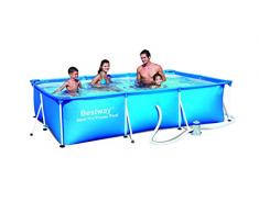 Bestway Deluxe Splash Frame - Piscina tubular con depuradora, 300 x 201 x 66 cm